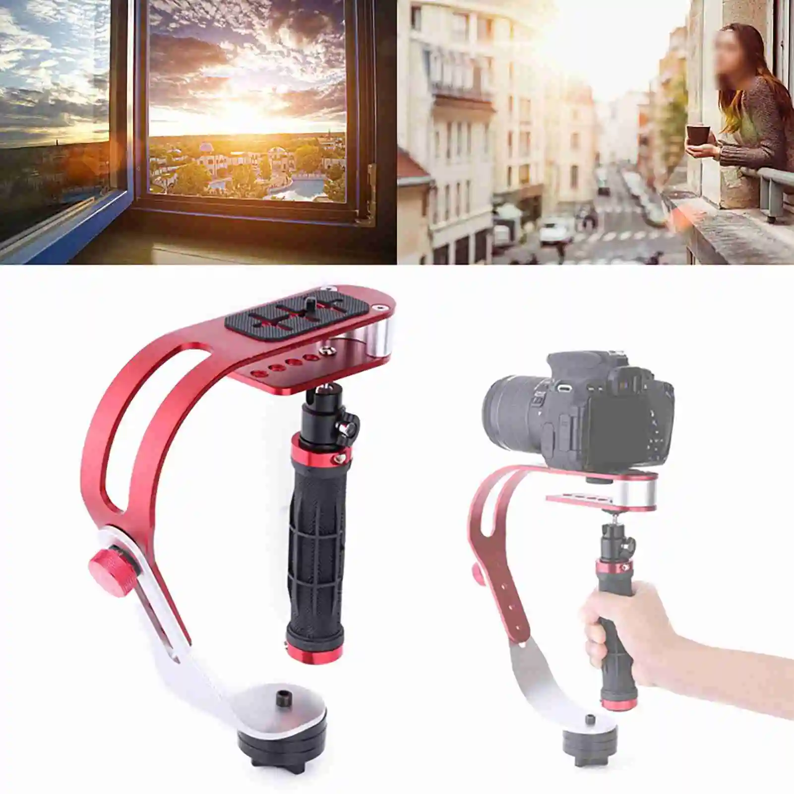 Handheld Camera Stabilizer Professional Steady Handheld Video Stabilizer Hand Grip Stabiliser Support Mount Holder for Camera