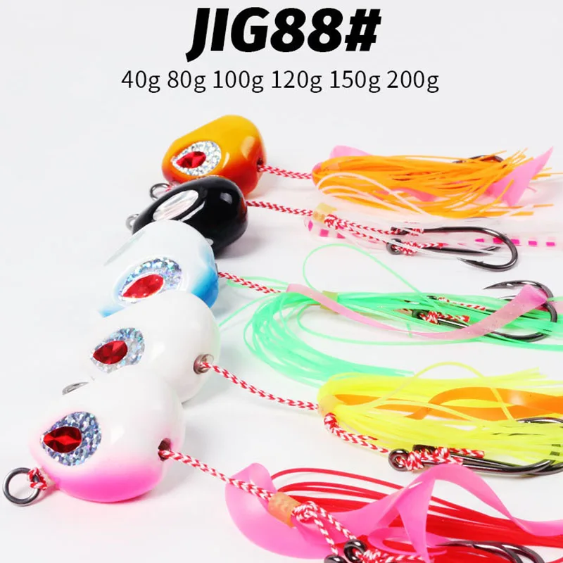 

Fast Sinking sea Fishing Jigging Lure Double Hook luminesce noctilucent Fishing Bait Wobbler for Trolling Kabura Seabream