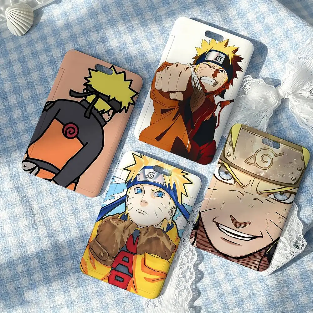 U-Uzumakis Narutos Card Holder, Leather Card Storage Box, Key Chain, Access Tag Holder, ID Card Holder, Key Chain