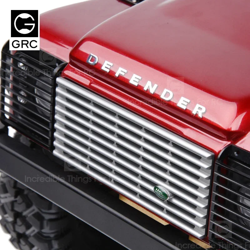 GRC #7075 Aluminum Grill w/ Logo Badge For 1/10 RC Crawler TRX-4 Defender Upgrade Option Parts Accessories #GAX0081AS/AB