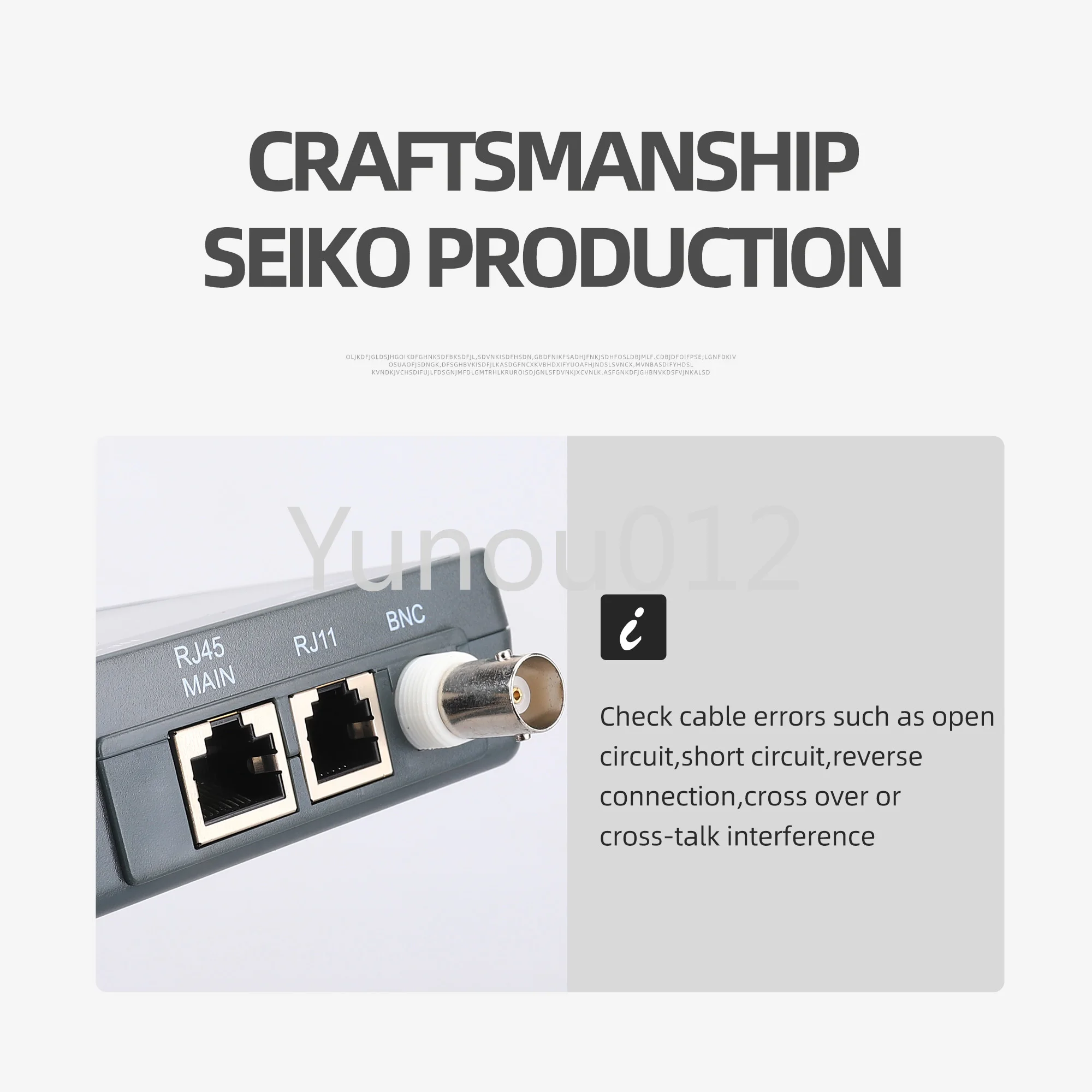 Testeur de câble réseau multifonction RJ45 RJ11 BNC POE PING Test de diaphonie Traqueur de câble réseau NF-8601W