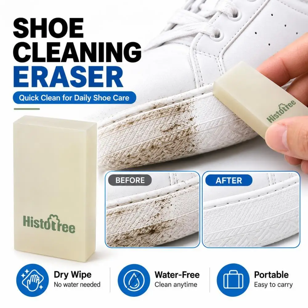 Waterless Shoe Cleaning Rubber Eraser Stain Scuff Remover for Suede Velvet Leather Sneakers Boots Portable No Water Daily