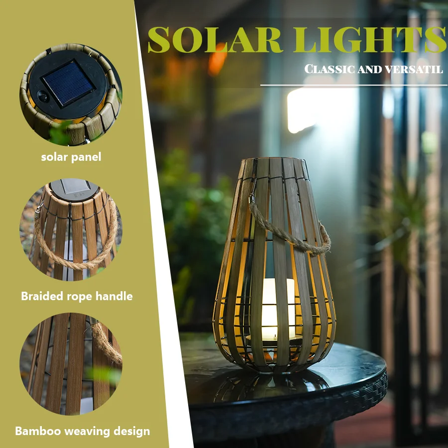 Solar powered lights, ambient lights, outdoor courtyard lights, home landscape decoration, garden arrangement, candle lights, or