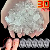 5/30pcs Elasticity Toes Caps Women Silicone Gel Little Toe Protector Tube Breathable Foot Care Finger Covers Prevents Blisters