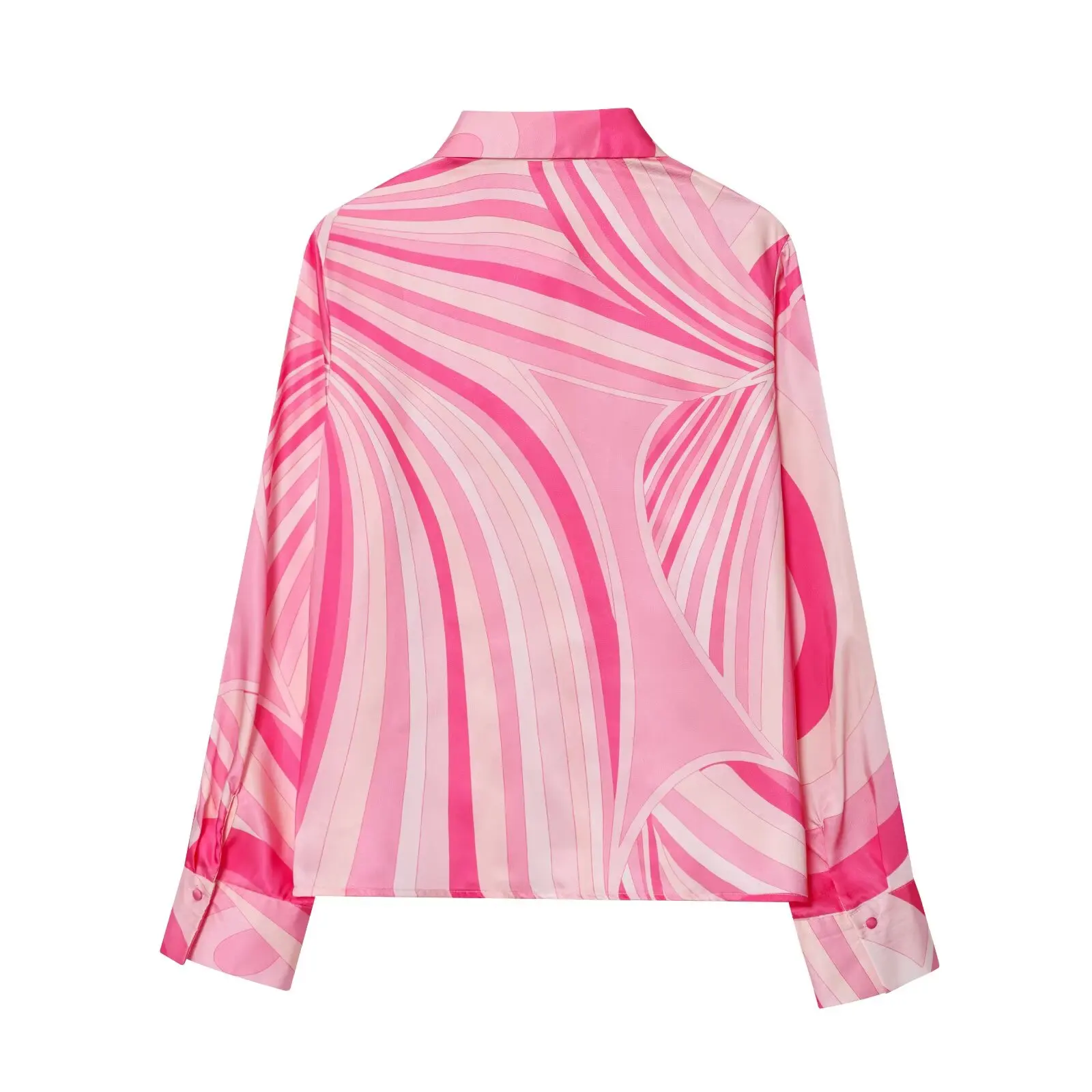 KONDALA Damen Trendiges Bedrucktes Rock-Set 2026 Sommer Elegantes Urlaubs-Chic-Set Hemden mit Reversknöpfen, Weit Plissierter Midirock – Detail 9