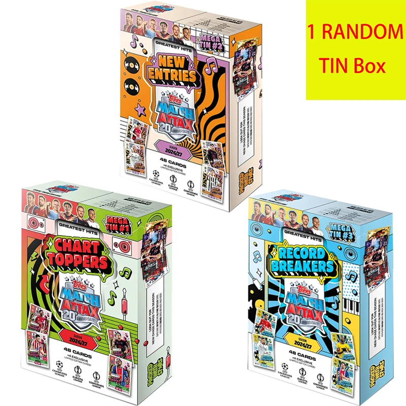 Nieuwe 2026/27 Topps Match Attax UCC Mega Tin Box Bundel 1 WILLEKEURIGE verzamelkaart op voorraad SNELLE VERZENDING