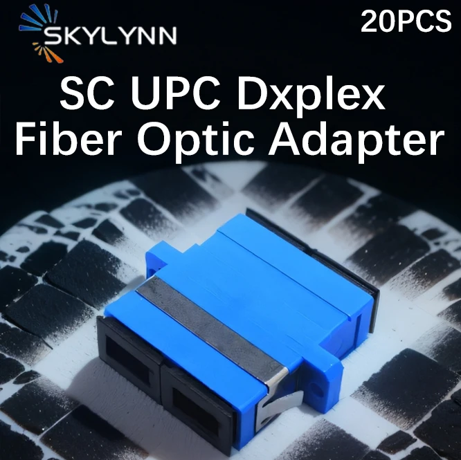 20PCS SC-SC/UPC Duplex SM Fiber Optic Adapter Flange Coupler Adaptor Fiber Coupler FTTH