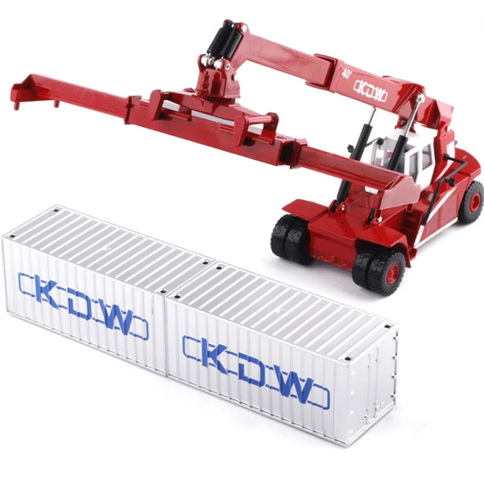 1:50 KDW Alloy Container Crane Diecast Truck Model Toy Stacker
