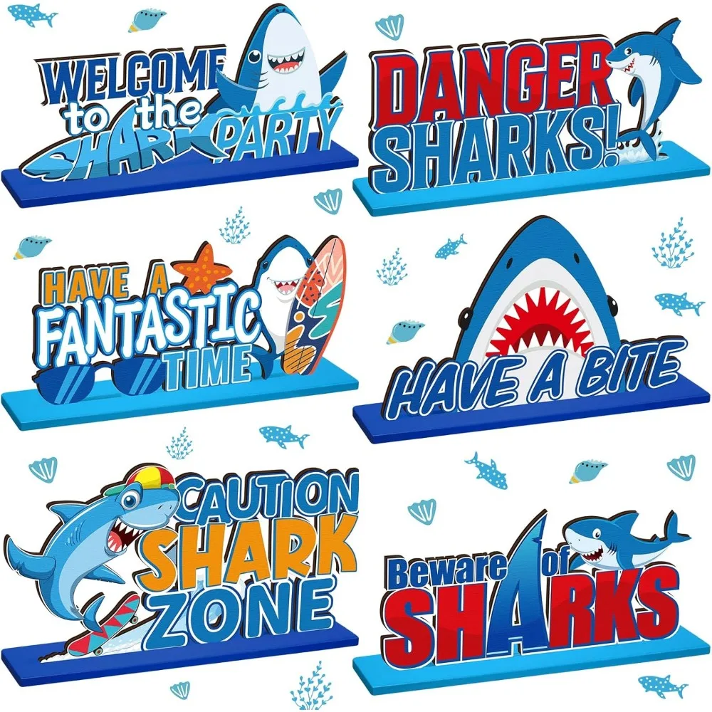 6 Pcs Shark Theme T… - image