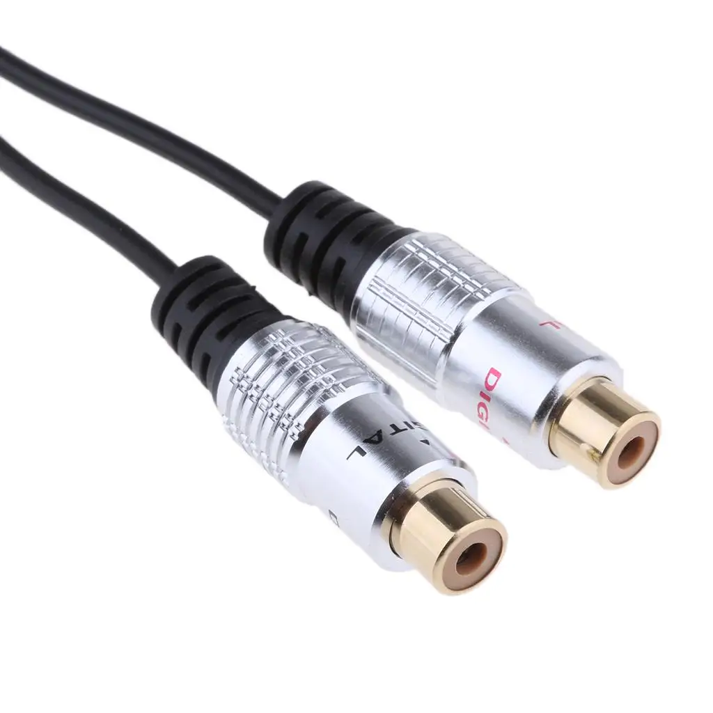 Divisor estéreo Y cabo de áudio RCA macho para 1 cabo adaptador RCA fêmea 0,25 m