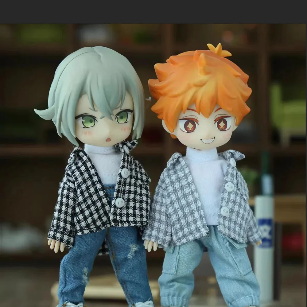 

Snail 1/12 12 Points OB11 Doll Clothes Casual Plaid Shirt Jacket Coat Model P8 P9 P10 Bjd Body In Stock