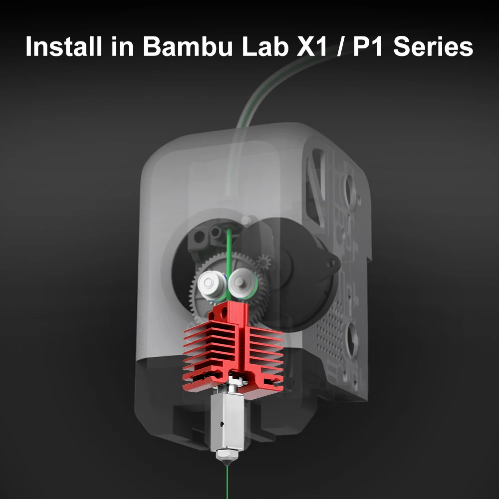 

Обновленный комплект Hotend для Bambu Lab P1S P1P X1 X1C X1E Цельное сопло из закаленной стали TZ4.0 Hot End для деталей 3D-принтера BambuLab