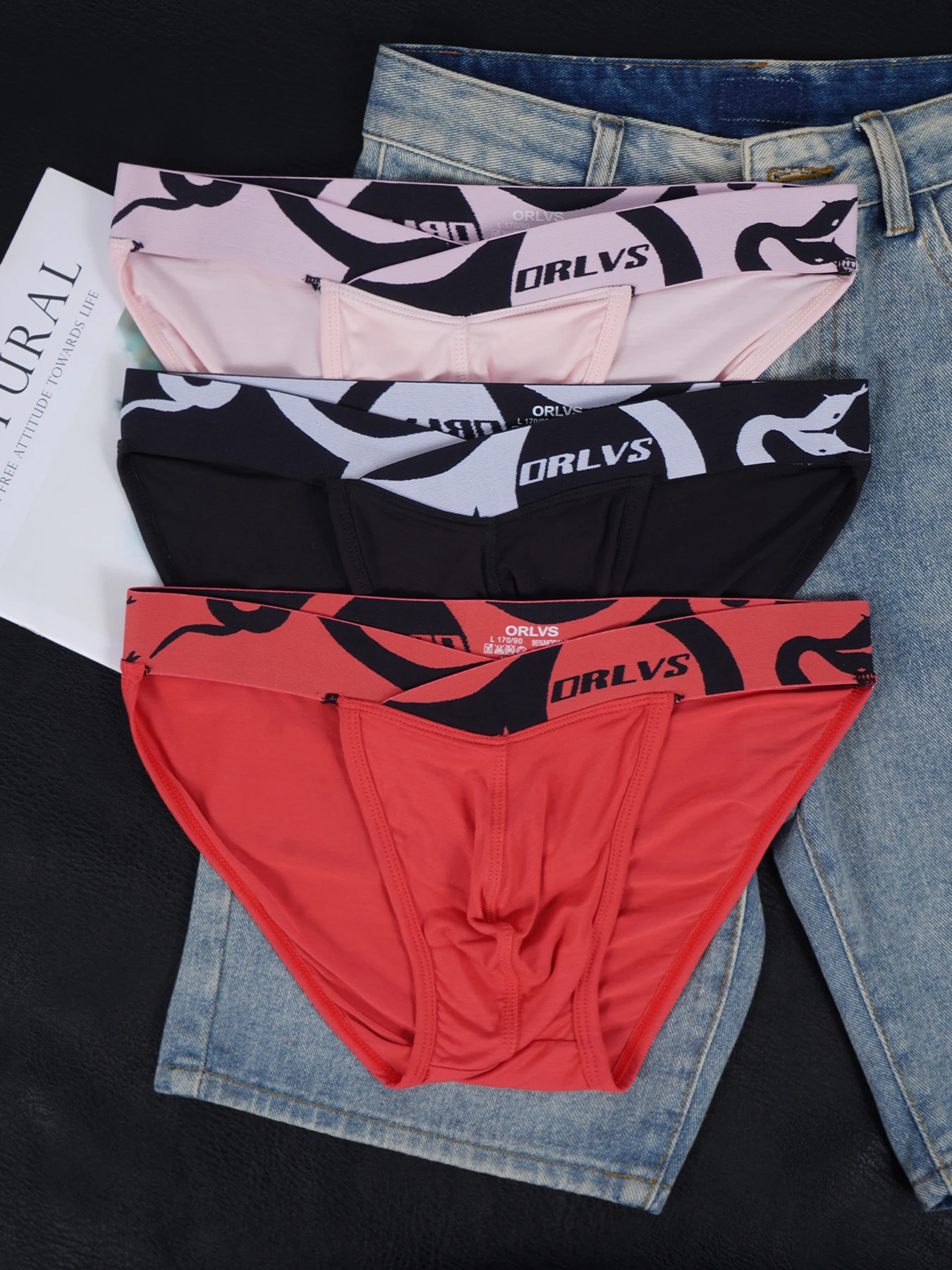 

Мужские трусы из модала с принтом, 3 шт., с U-образным выпуклым карманом, эластичным поясом, мягкие, приятные для кожи, дышащие.