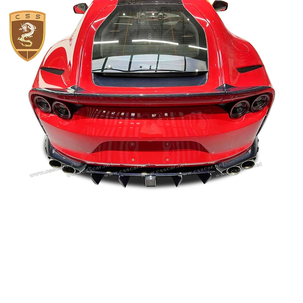 For Ferrari 812 GTS Upgrade MSY Style Dry Carbon Fiber Look Car Rear Wing Spolier Truck Tail Boot Racing Trunk Wing Accessorie