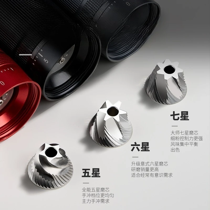 External Adjustable Manual Coffee Grinder, Stainless Steel Core Portable Outdoor Camping Bean Mill
