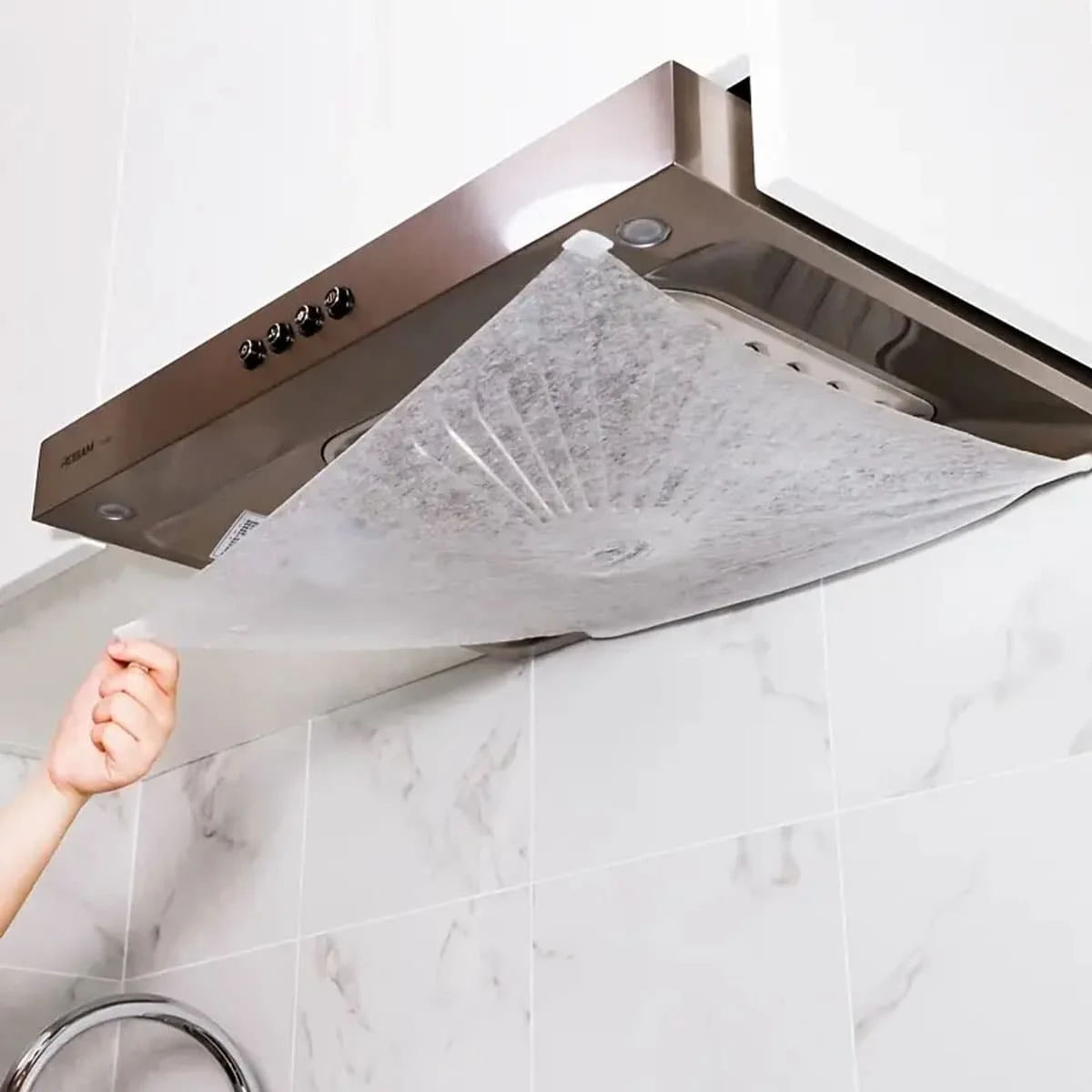 1 piece of range hood filter screen, high temperature resistant kitchen oil absorption filter membrane