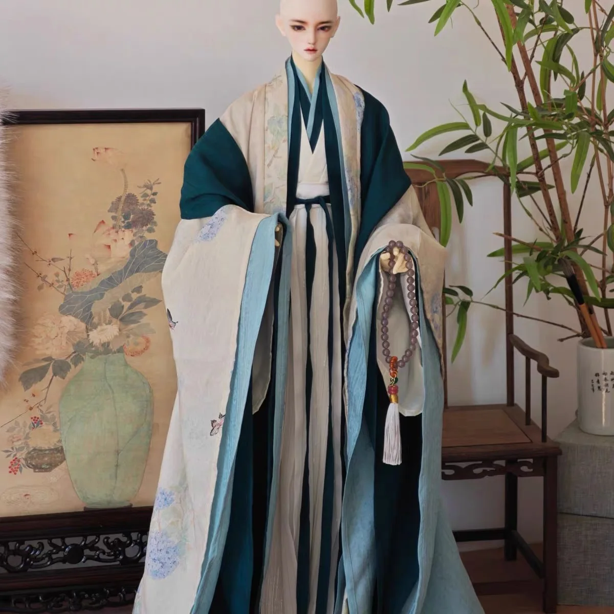 1/4 Strong Body 1/3 Doll BJD Ancient Costume Hanfu Robe Dress Outfit For MSD SD13 IOS80 Uncle Accessories Customized Size A1636