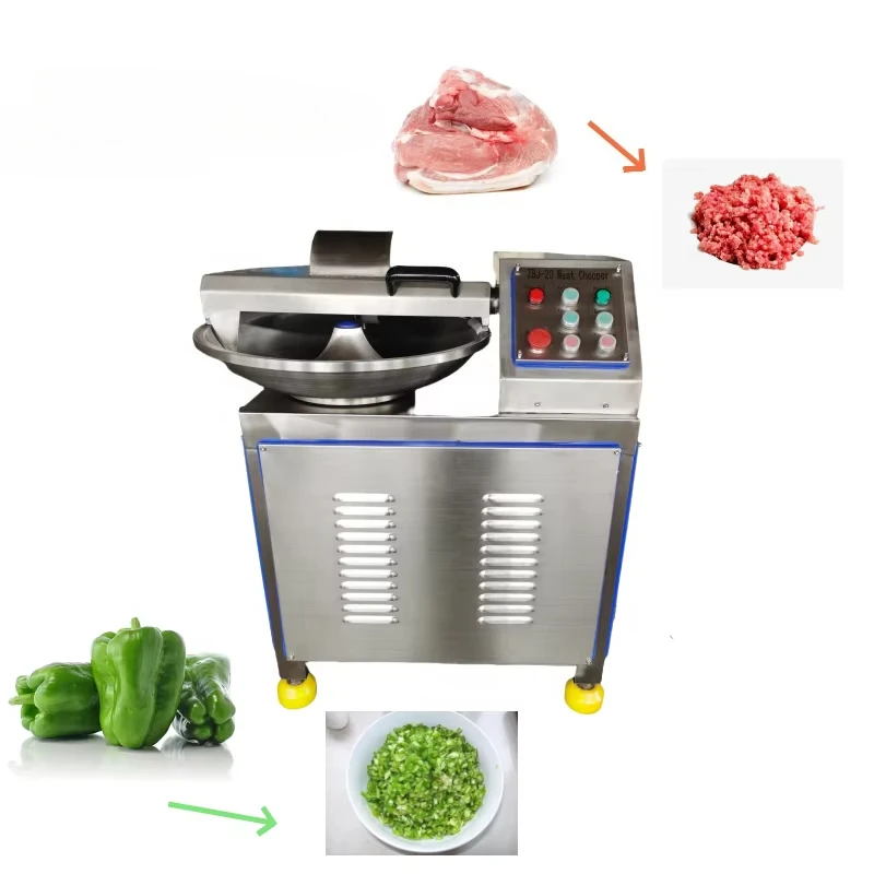 High Speed Sausage Meat Bowl Chopped 40 Litre Fish Cutting Mixer Vegetable Sausage Stuffing Bowl Chopper Cutter