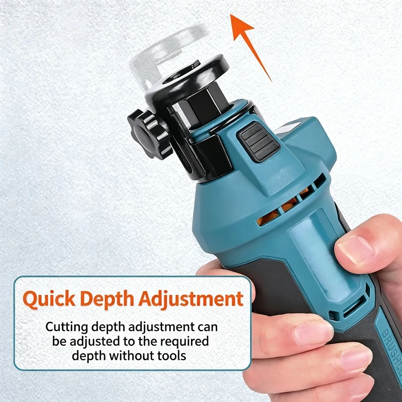 Electric Drywall Cut Out Tool For Dewalt Makita Battery 3 Speed Cutting Woodworking Brushless Rotary Saw Sheetrock Tool 30000RPM view 3