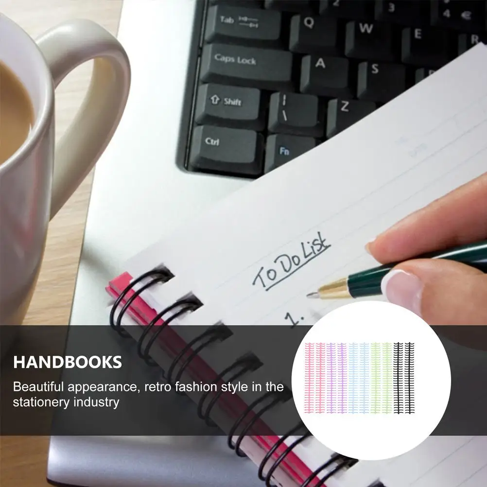 10 Pcs Loose-Leaf Coil Binder Rings Plastic Notebook DIY Accessory Spiral Removable Circles Notebooks
