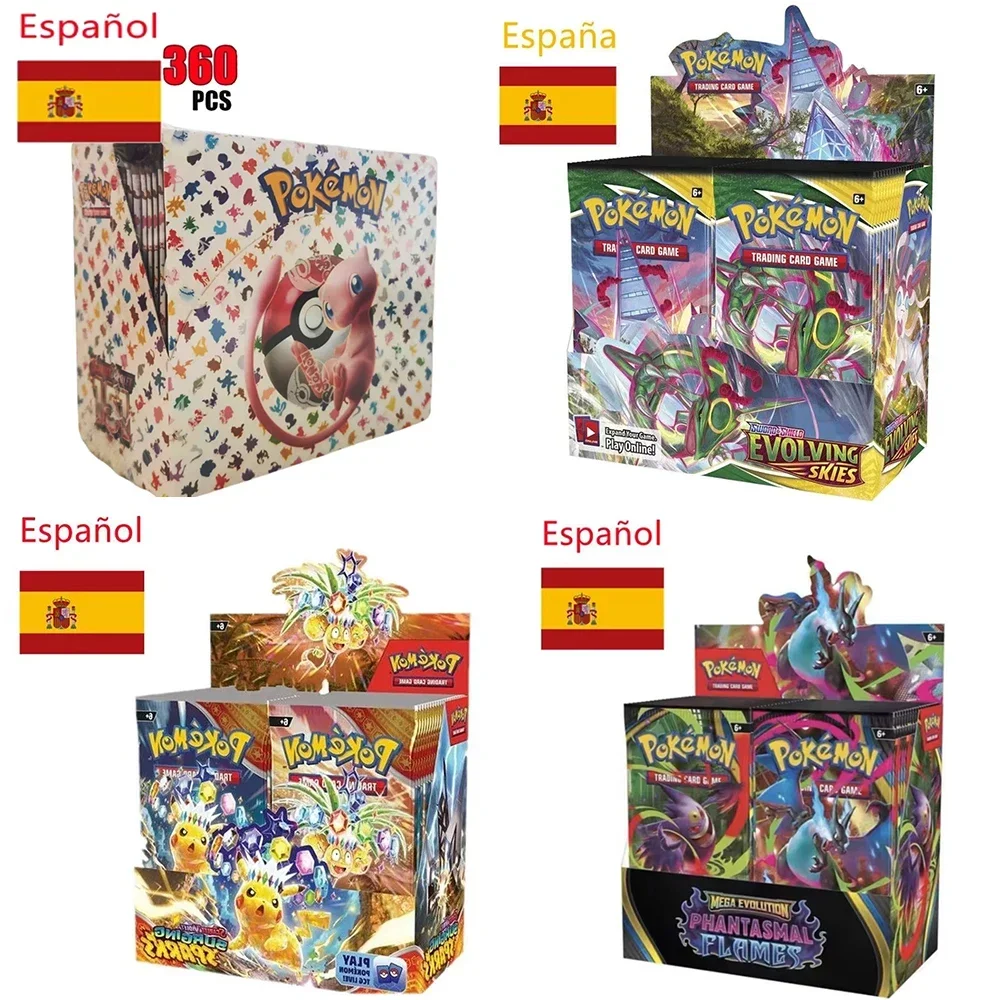 Caja de Sobres Pokémon Cards Chaos Rising, 40-360 Tarjetas, Juego de Cartas Coleccionables TCG en Inglés, Juguetes de Regalo