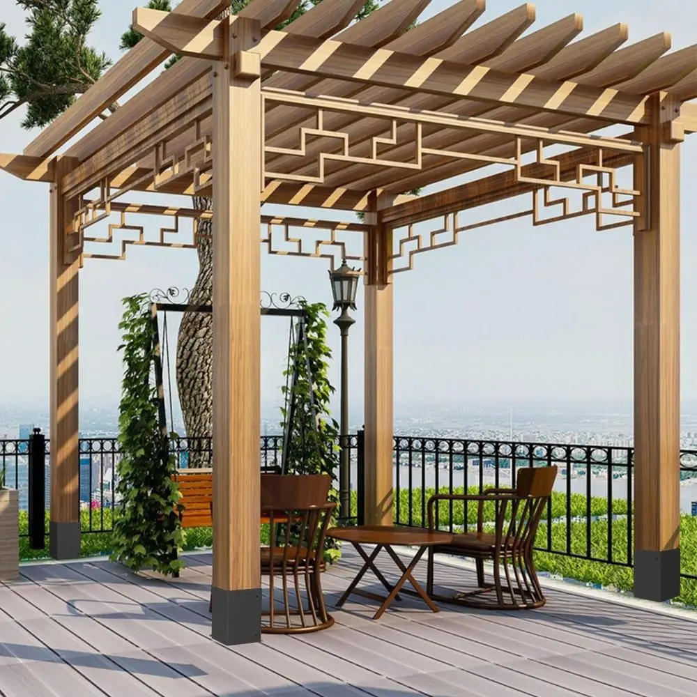 調節可能なポストプロテクターキット金属防錆ポストカバーステンレス鋼ヘビーデューティフェンスポストベース木製メールボックス