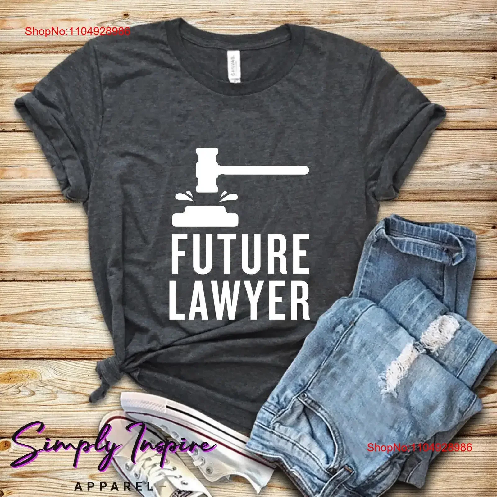 

Future Lawyer T Shirt Law School gift New Student Graduation Degree vintage Washed Top For Everyday Wear Comfortable Stylish