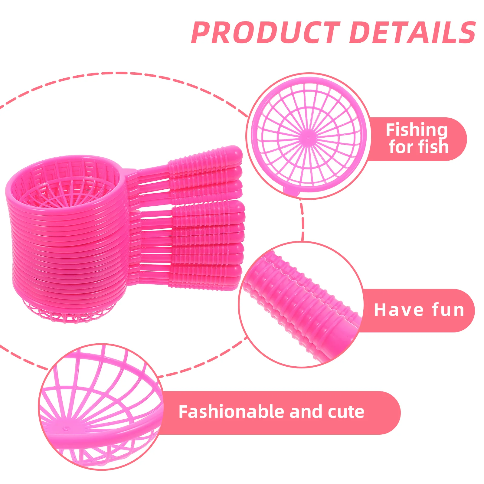 20 Pcs Fishing Toy Net Bathing Nets Catch Catcher Kids Plastic Rosy Collecting Bathtub Child