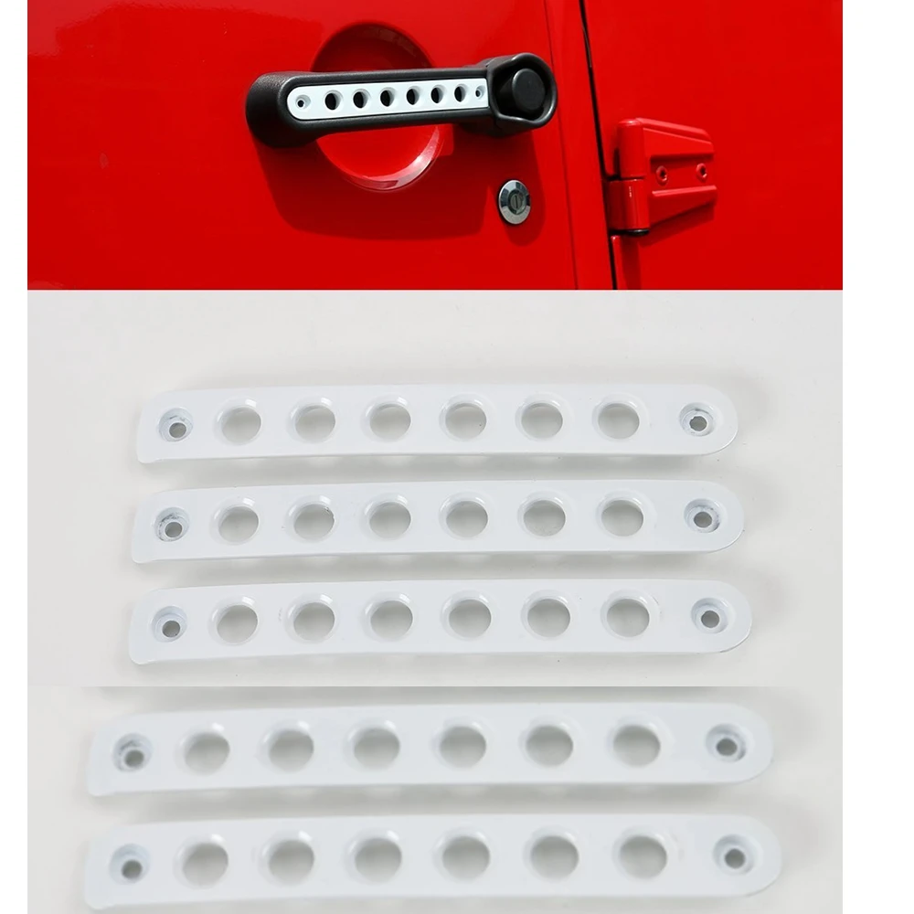 Teil Griff Abdeckung Trim Für Jeep Wrangler JK 2007-2016 Front Tür Aluminium Haltegriff Abdeckung Türgriff Einsatz