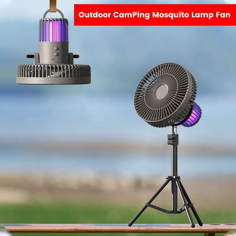 Multifunction Ceiling Fan USB Chargeable Desk Tripod Stand Air Cooling Fan Portable Fan