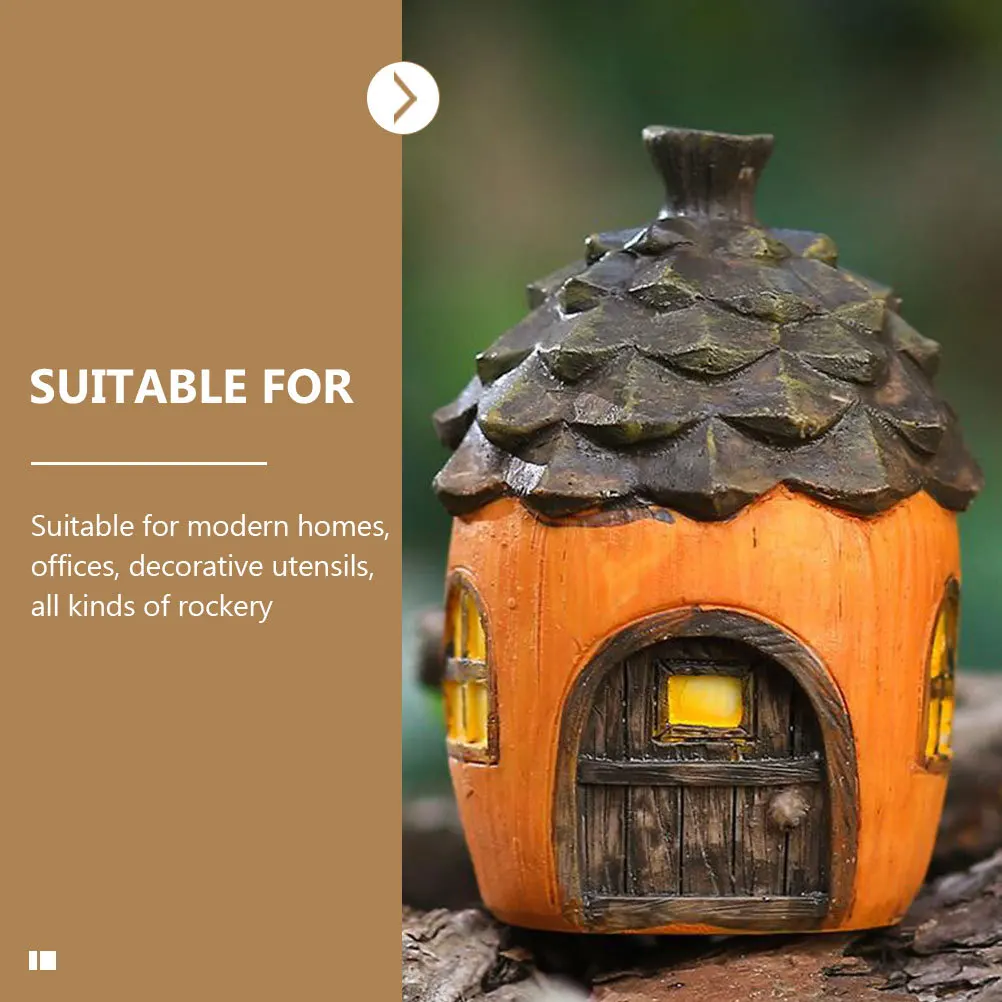 

4pcs Garden Decorative Resin Mini House Craft For Modern Home Office Bonsai Aquarium Micro Landscape Ornament Artware