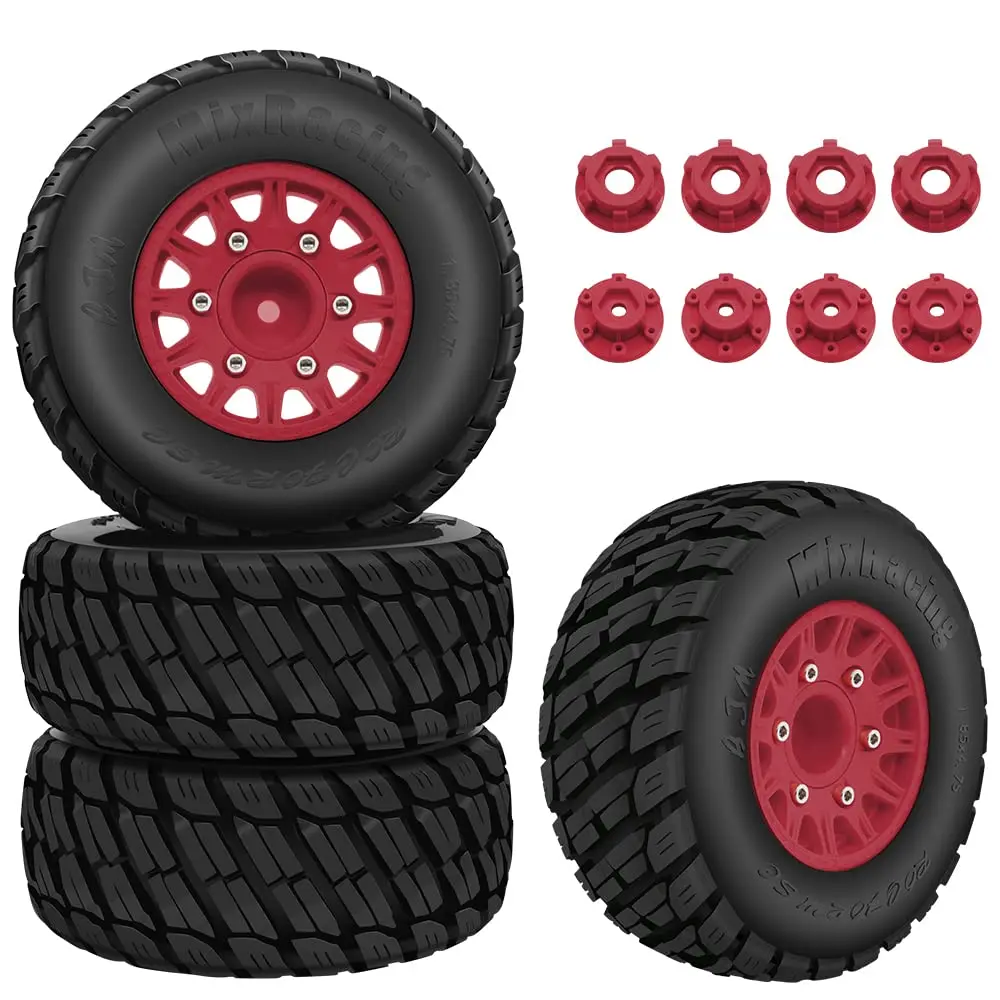 

RC Truck Wheels Tires with 12mm 14mm 17mm Hex Adapter For 1/10 Arrma Senton Axial Redcat Rc4wd RC Monster Truck Buggy Car Parts