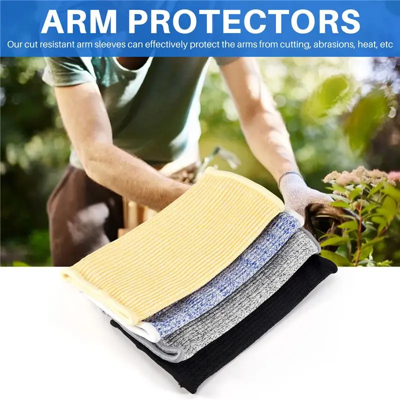 TEXU 4 Pair Cut And Burn Resistant Sleeves Protection Sleeves Forearm Protectors For Thin Skin And Bruising