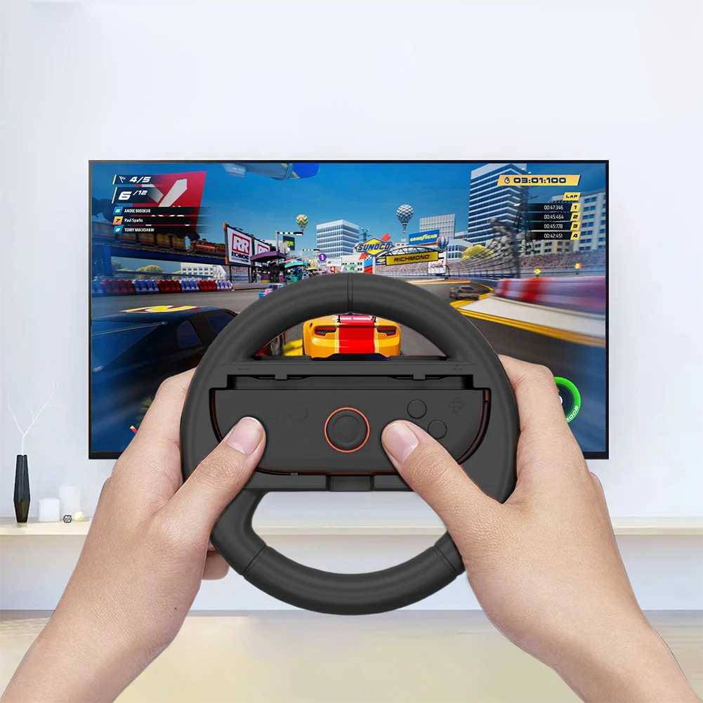 2 حزمة عجلات السباق الألعاب سباق عجلة القيادة تحكم مقبض حامل للتبديل 2 وحدات تحكم Joy-Con