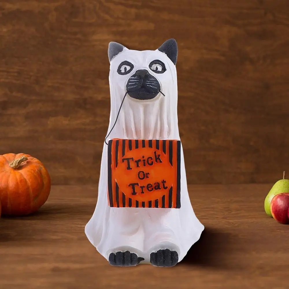 Dog Halloween Dog Elf Candy Bowl Trick Or Treat Cat Resin Snack Storage Props Elf Anti Fading Sweets Holder Home