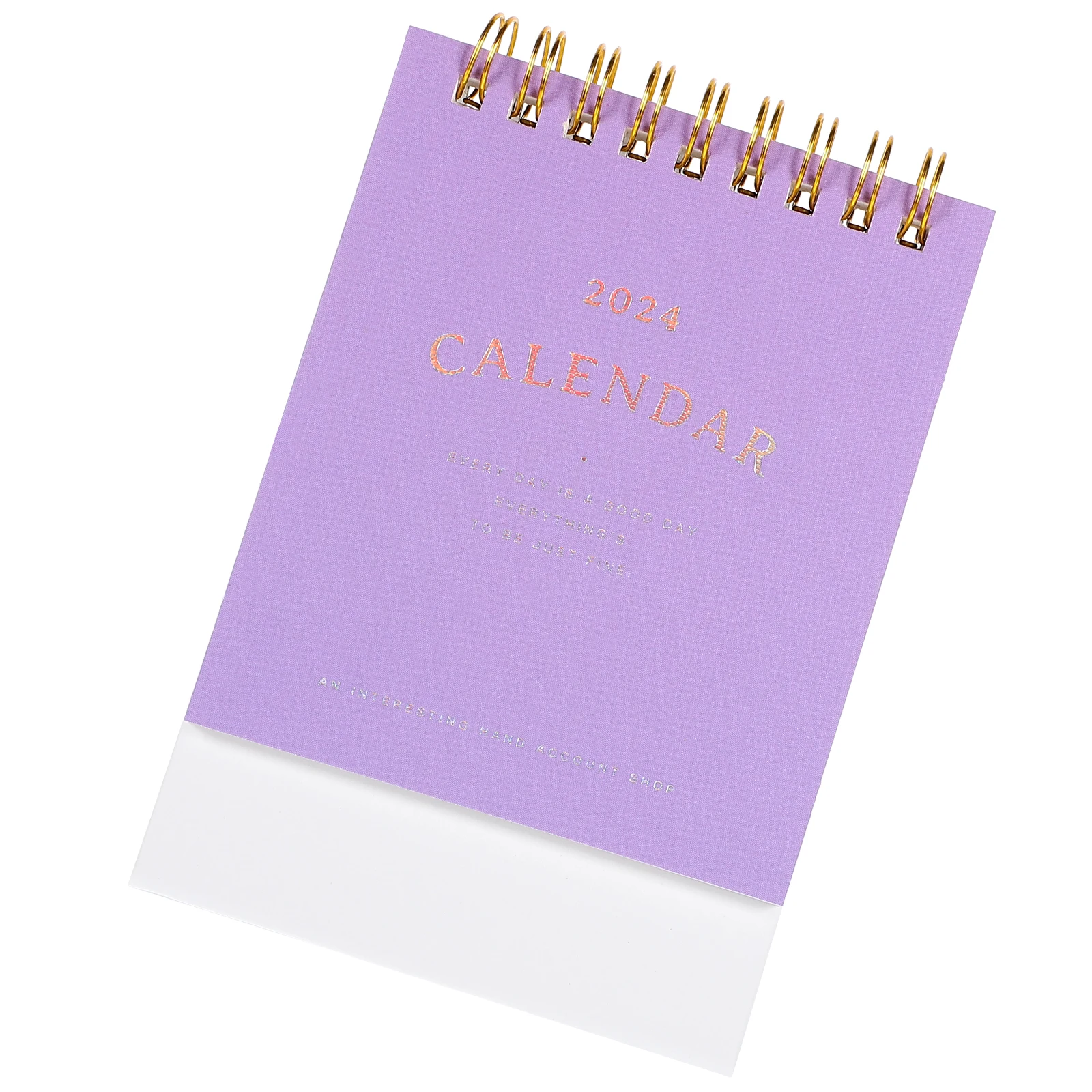 Desktop Calendar 2024 Thick Paper Simple Design Monthly Planner Home Office Decor Coil Binding Practical Tabletop Small