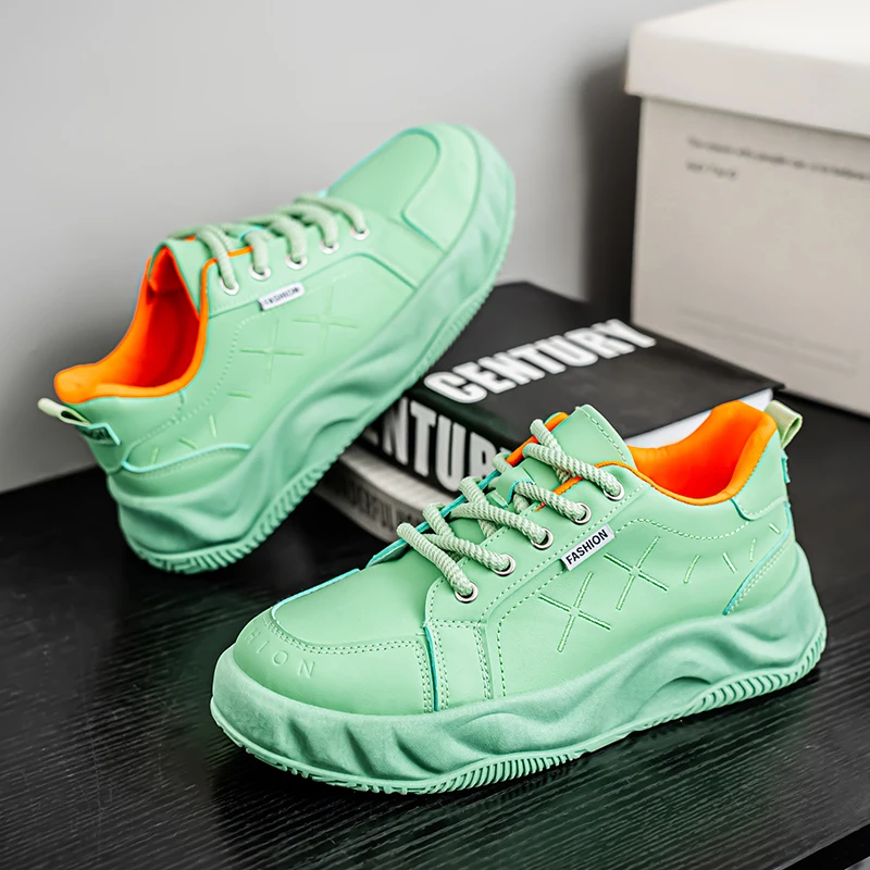 

Men's Classic Trainer Sneakers Breathable Casual Board Shoes Non-slip Wear-resistant Lace-up Sports Shoes outdoor board shoe