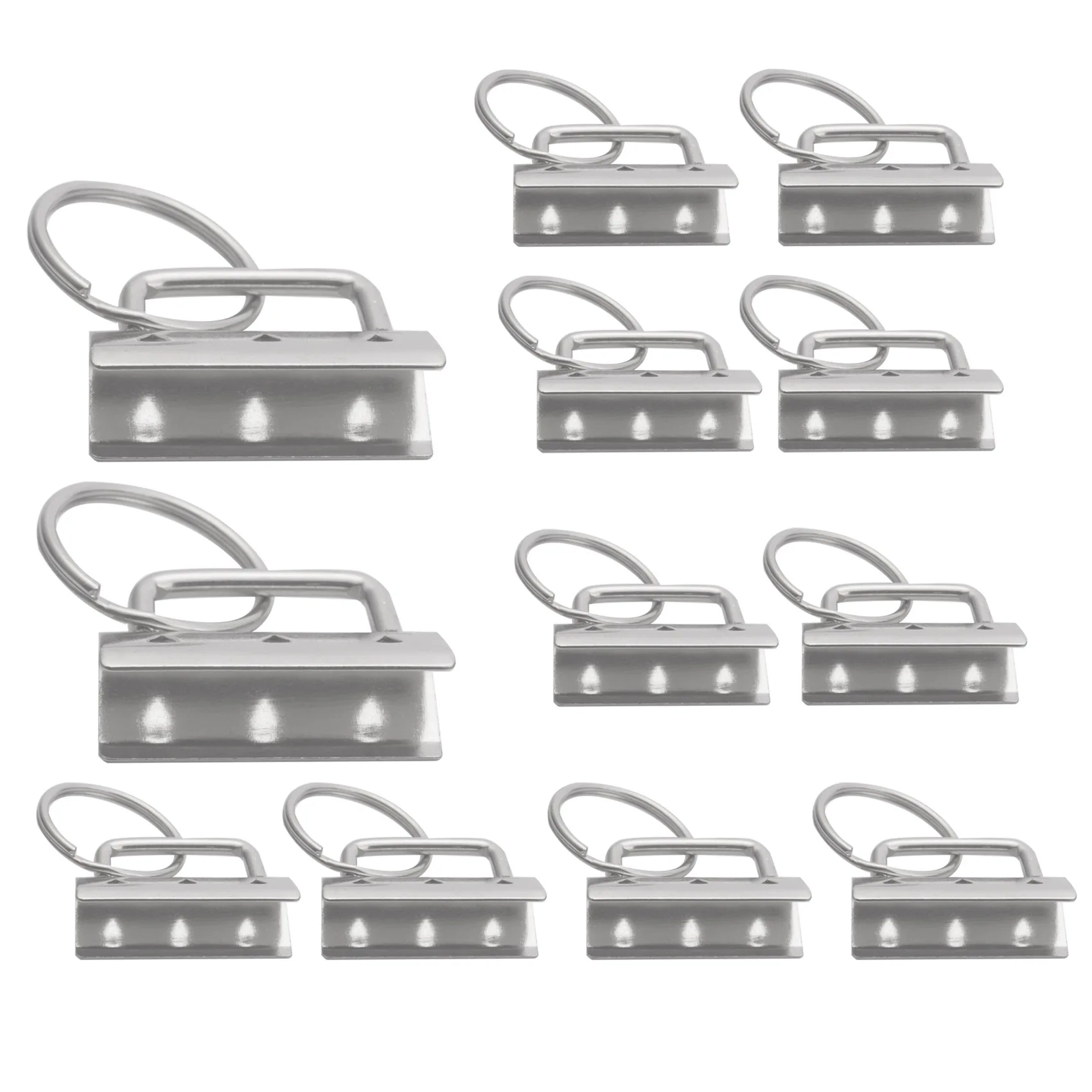 50 pezzi portachiavi hardware con anelli divisi set clip di coda per morsetto da polso cordino portachiavi strumento fai da te con Ring-AC17