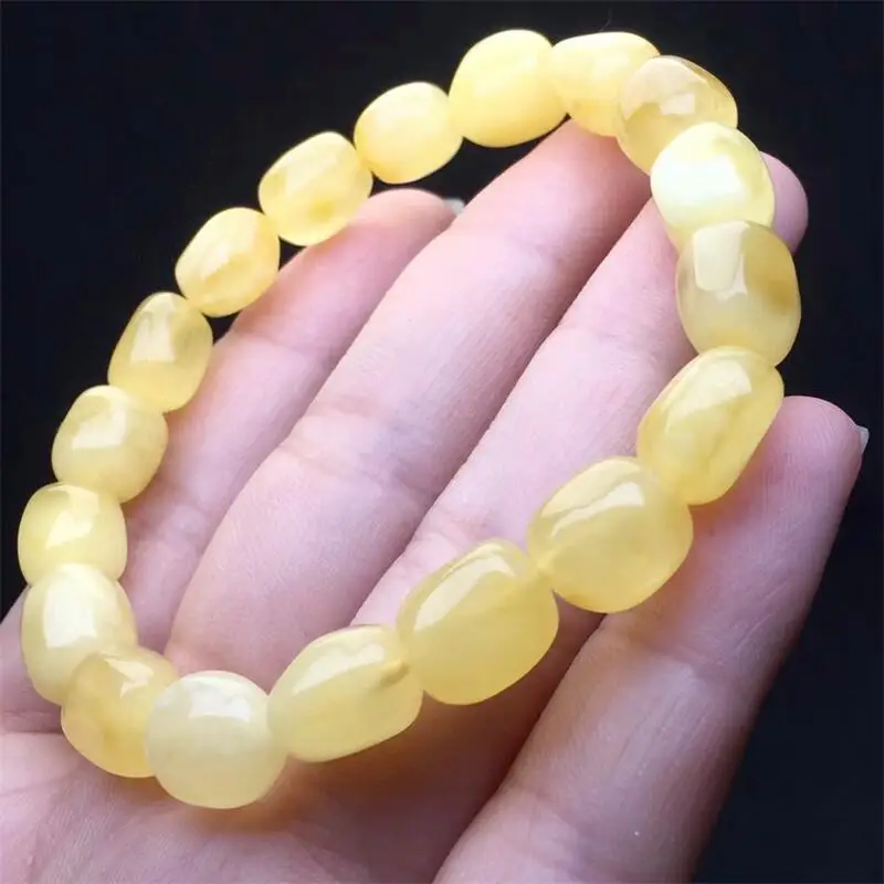 Natural Freeform Beeswax Bracelet Fashion Energy Stone Reiki Healing Crystal Strand Fengshui Gift 1PCS