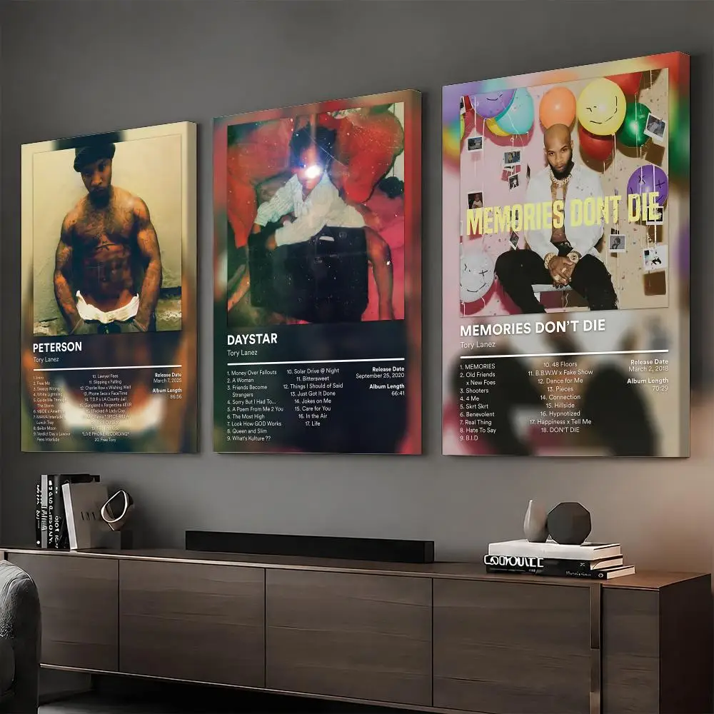 T-Tory Lanez Rapper Music Painting Calligraphy HD Modern Style Inner Frame Canvas Poster Bedroom Room Hallway Wall Art Decor