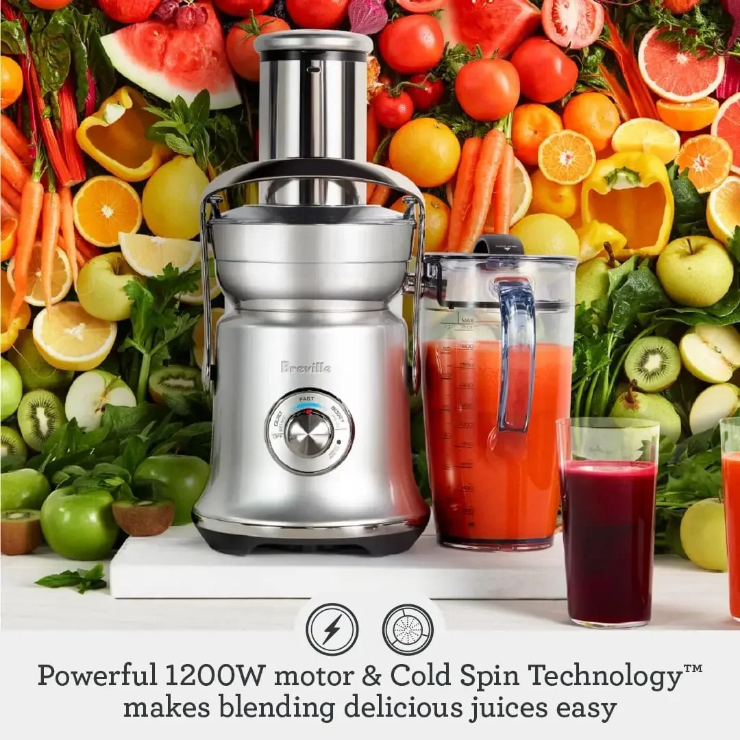 Breville the Juice Fountain® Cold XL Centrifugal Juicer, BJE830BSS, Brushed Stainless Steel