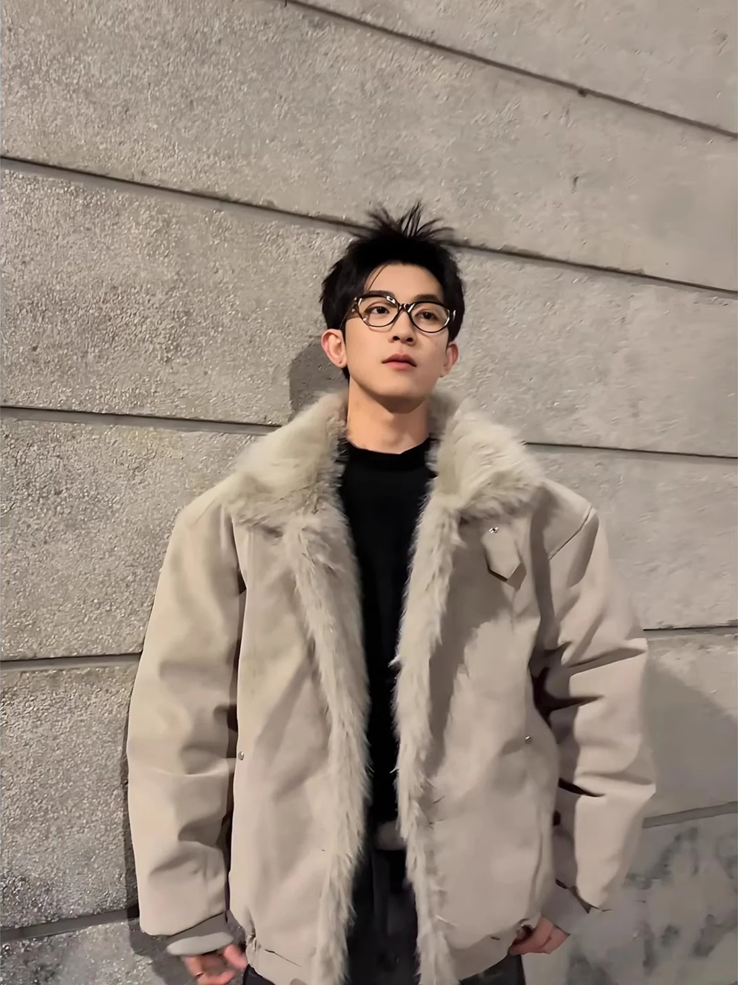 

Мужская зимняя куртка с меховым воротником, хлопковая, в американском ретро-стиле, с окрашенным дизайном, на флисовой подкладке, с воротником-стойкой, Mountain Eagle Sle Coat