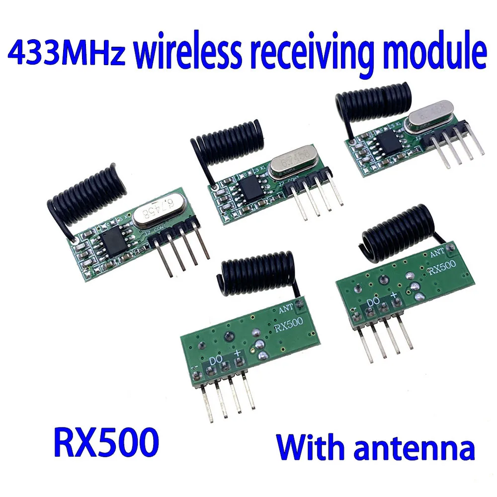 RX500 433MHz Remote Receiving Module, High Sensitivity and Low Power Wireless Receiving Module Signal Receiver Connector