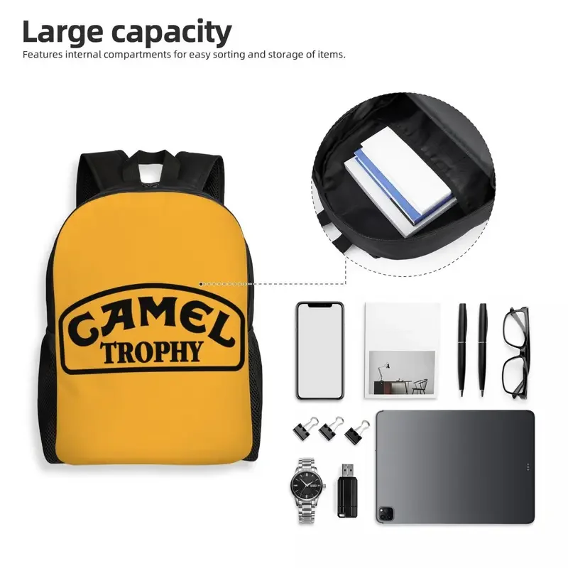 Customized Camel Trophy Logo Laptop Backpack Women Men Casual Bookbag for School College Students Bag