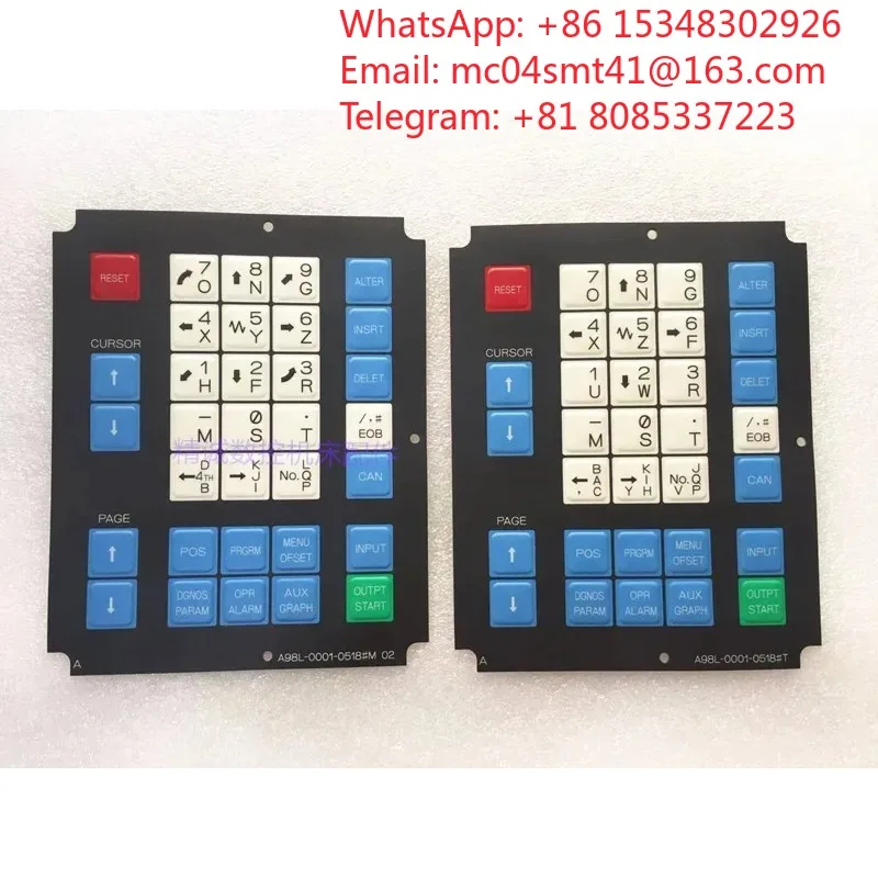 A98L‑0001‑0518#M #T Membrane Keypad Button Film Operator Panel Overlay Protective Mask For CNC Machine Control Panel Component