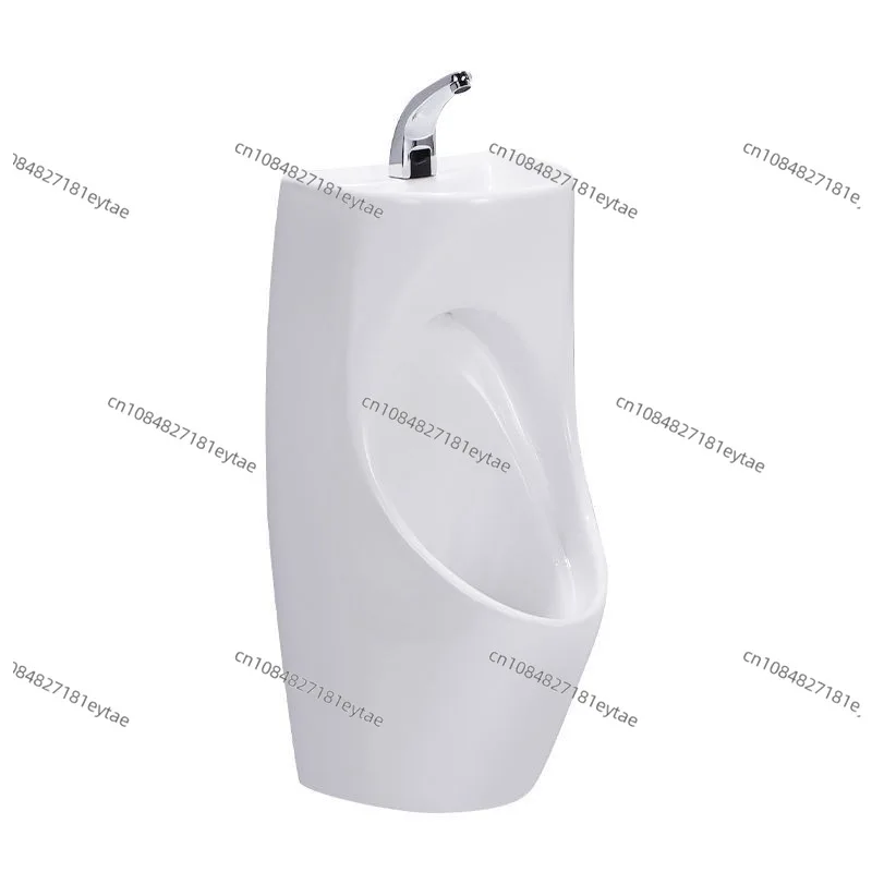 Wall Mounted Ceramic Urinal With Wash Basin, Bathroom Men's Urinal, Floor Standing Urinal
