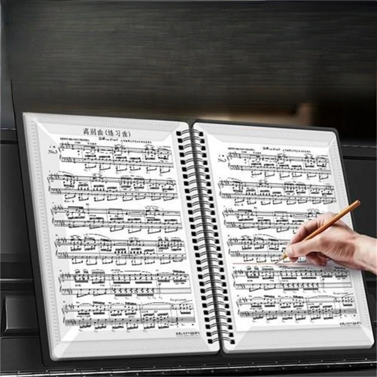 

10 Page Non Reflective Adjustable Music Stand, A4 Multifunctional Music Clip