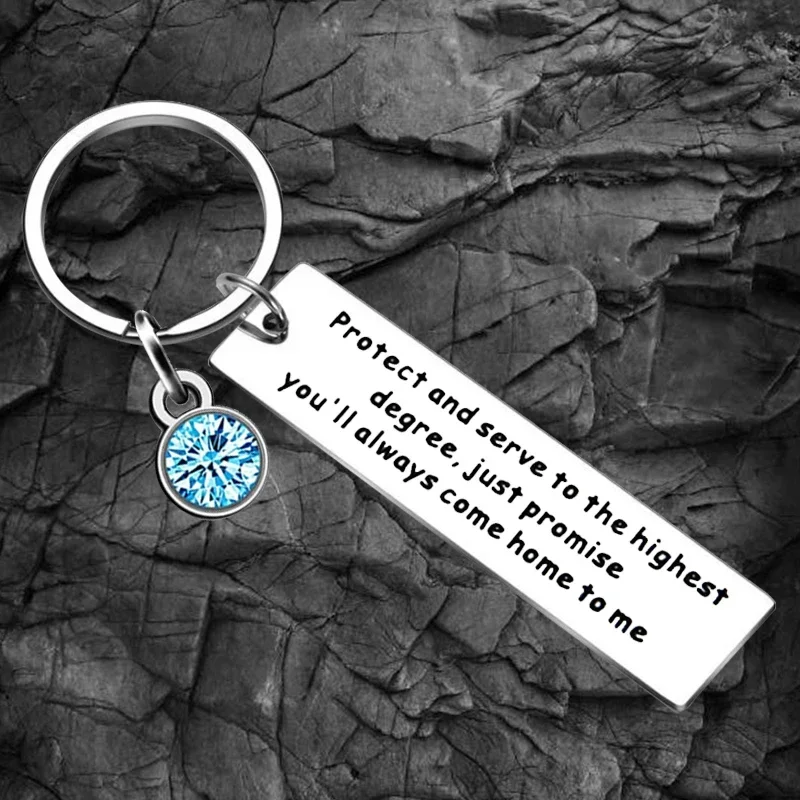 Police Officer Gift Keychain Always Come Home To Me Key Rings Police Officer Be Safe Gift