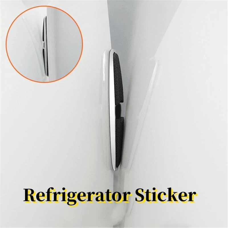 Black 4PCS Refrigerator Anti-collision Sticker Drawer Door Protection Practical Home Tools Gift Exquisite Refrigerator Stickers