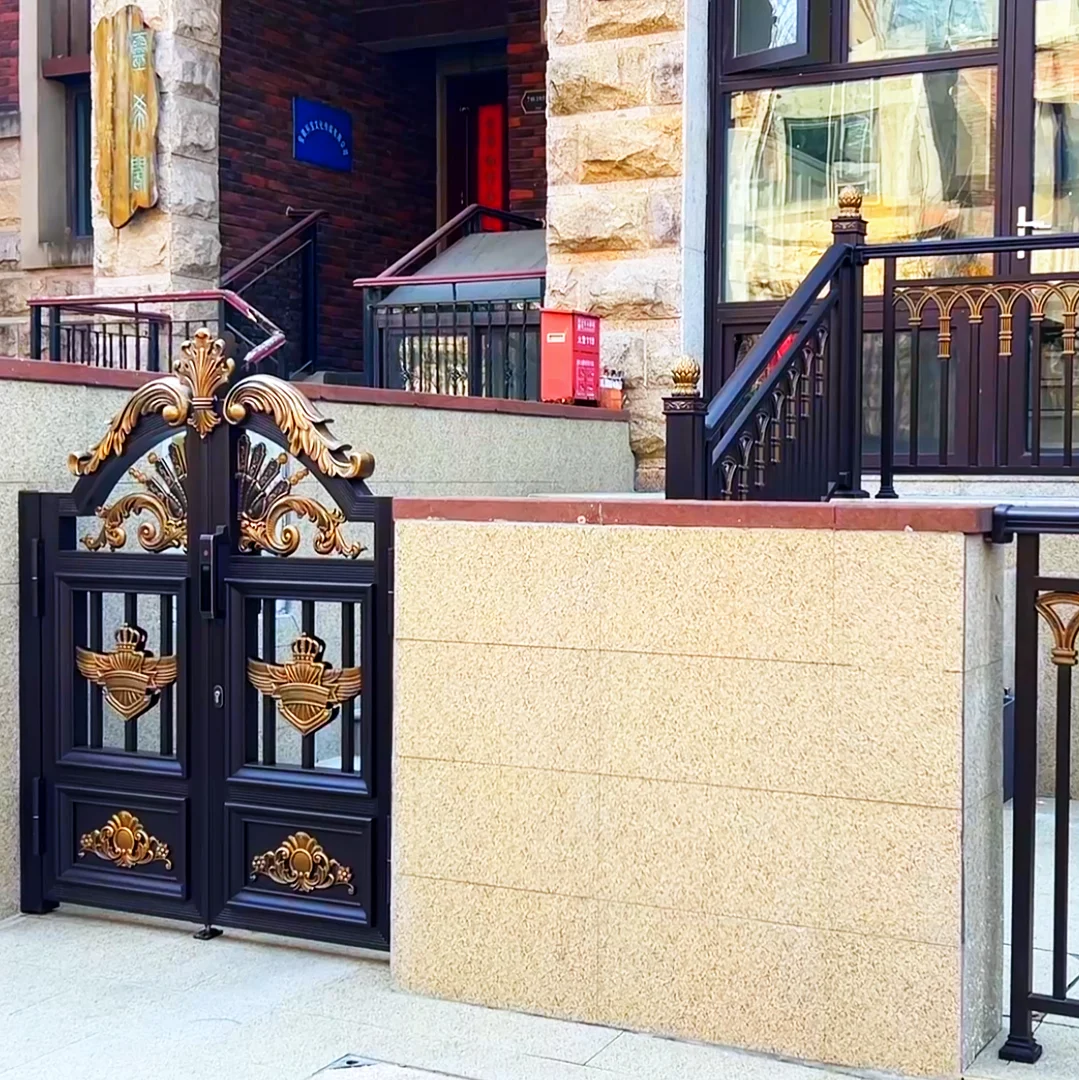 Customization European-Style Modern Aluminum Gates for Apartments and Houses Wrought Aluminum Driveway Security with 3D Modeling